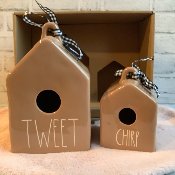 Rae Dunn Tweet & Chirp Birdhouse Set - Picture 2 of 8